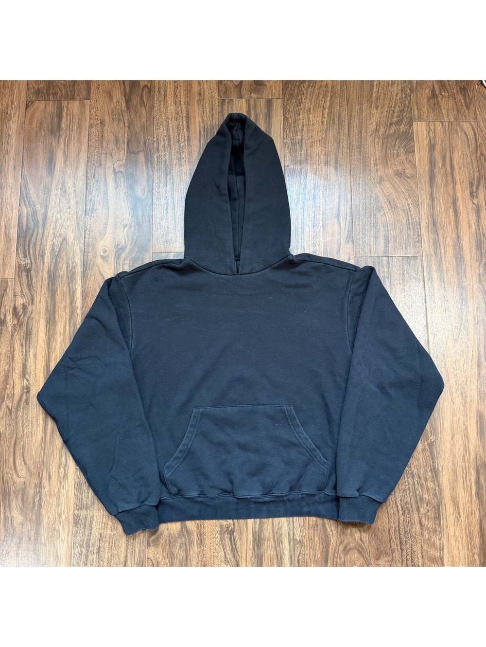 Skims Fleece Hoodie Boxy Cropped Pullover Black Medium M Y2K Lounge